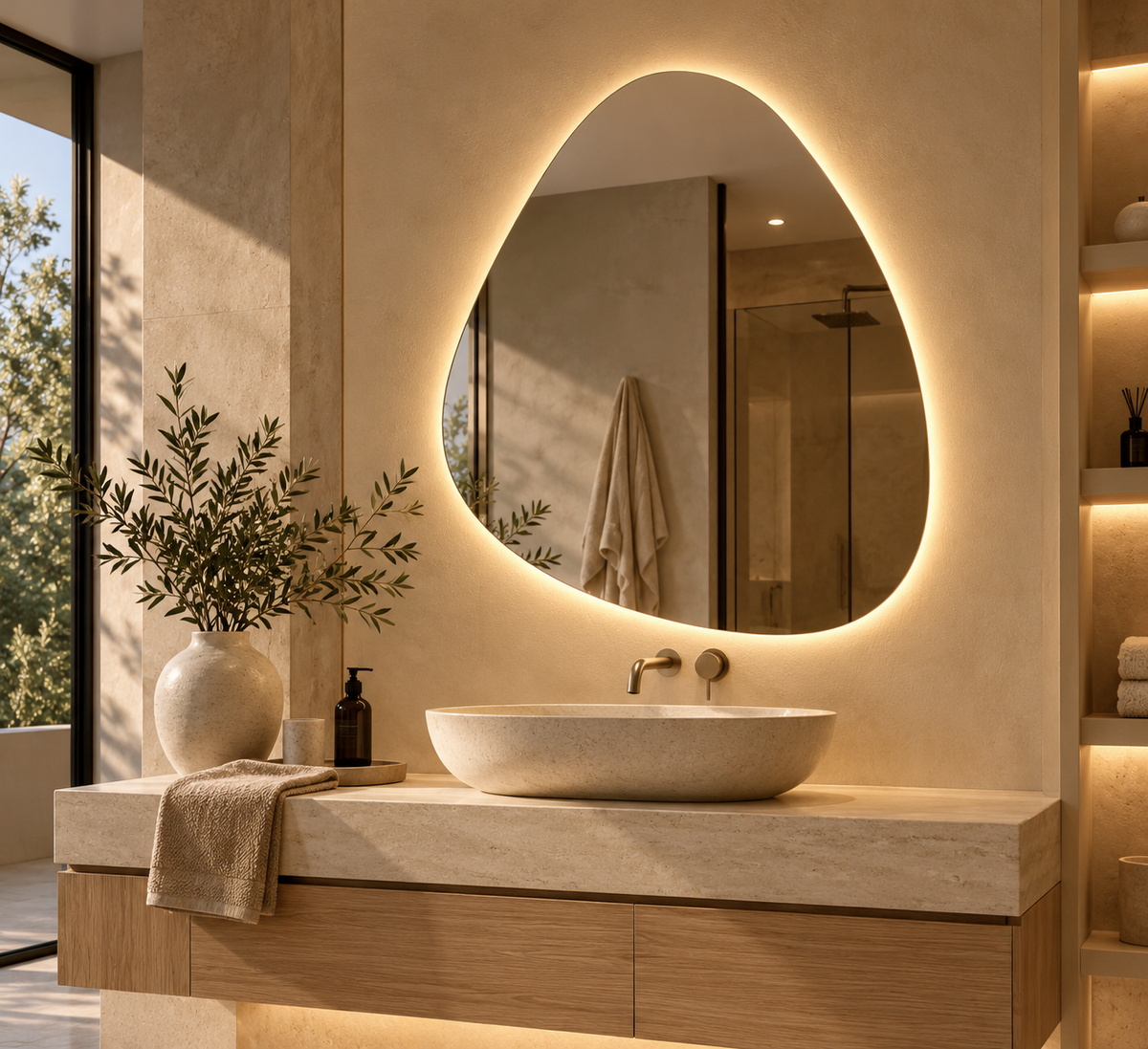 Espejo de Pared LED Aura | KALON
