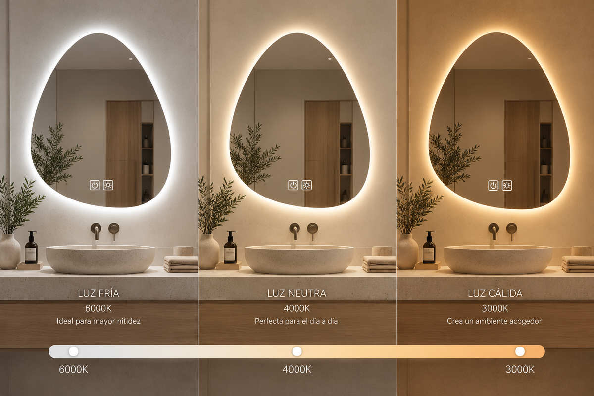 Espejo de Pared LED Aura | KALON